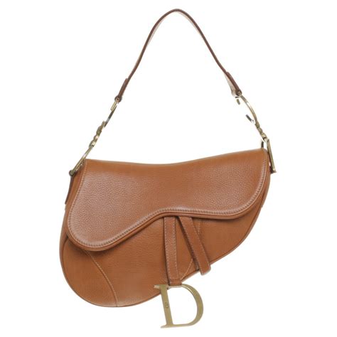 christian dior saddle bag brown